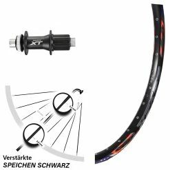 26 Zoll Hinterrad DRC ZZYZX Disc 12/142 mm mit Shimano Deore XT FH-M788 Centerlock - Hochwertiges Hinterrad für Lastenfahrräder