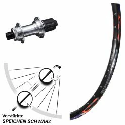 DRC Disc Hinterrad 26 Zoll mit KX-GS Silbern Eloxiert Centerlock Nabe - Für Lastenfahrrad & Kettenschaltung