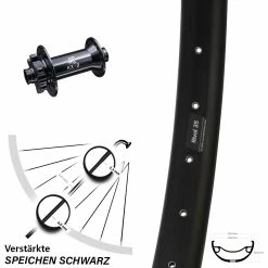 27,5+ Zoll Vorderrad KX-Boost Ryde Rival 35 Disc Steckachse für E-Bike
