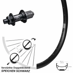 Ryde KX-GS 12x142 mm Centerlock Hinterrad für Lastenfahrrad | 29-559 | 26 Zoll | Steckachse