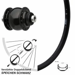 Ryde Andra 40 Disc Vorderrad 28 Zoll mit SON Delux Nabendynamo - Centerlock, Steckachse 12x100 mm