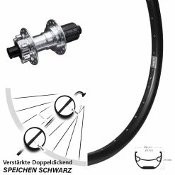 Ryde Hinterrad Verstärkt KX-E Nabe Silbern 12x142 mm Andra 29 Zoll Steckachse für Lastenfahrrad