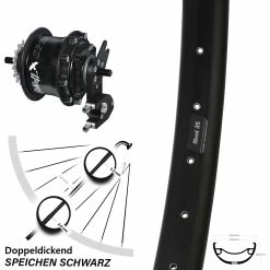 Ryde Rival 35 Disc Hinterrad 29 Zoll mit Rohloff Speedhub 500/14 TS DB OEM2 - Für E-Bike/Hinterräder mit Nabenschaltung