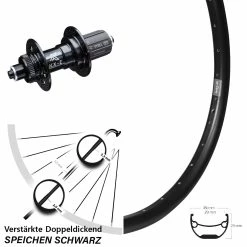 26 Zoll Hinterrad KX-E Nabe 5x135 mm Centerlock 11-fach Ryde Andra 29 für Schnellspanner - Für Lastenfahrrad