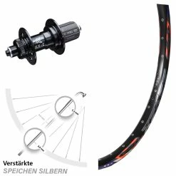26 Zoll Hinterrad DRC Disc Breite Felge Schnellspanner KX-E Verstärkt für Lastenfahrrad