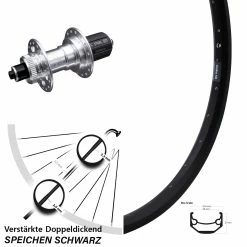 Ryde Andra 40 Disc Hinterrad 28-29 Zoll KX-E Silbern - Verstärktes Hinterrad für Lastenfahrräder