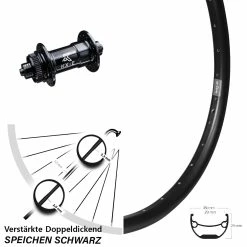 Verstärktes 27,5 Zoll Vorderrad Ryde Andra 29 Nabe KX-E Schnellspanner 5x100 mm - Für Lastenfahrrad