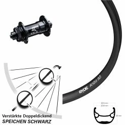 Ryde Andra 321 Disc-Vorderrad 28-29 Zoll mit KX-E Nabe Centerlock für Schnellspanner - Hochwertiges Vorderrad für Lastenfahrräder