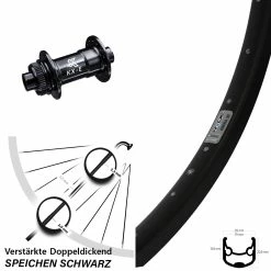Ryde Andra 30 Vorderrad 28 Zoll KX-E Nabe Centerlock Steckachse 15x100 mm - Für E-Bike/Vorderräder