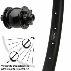 29 Zoll Vorderrad Dynamo Boost Ryde Rival 30 Disc SON 28-15 Steckachse 6-loch | Nabendynamo Vorderrad