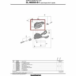 Shimano Abdeckung Oben Rechts I-Spec-B für SL-M8000-B | Hochwertige Einzelteile für Fahrradschaltungen