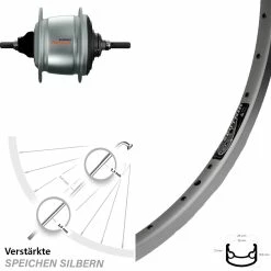 Hinterrad Fahrrad 28 Zoll Ryde Sputnik Shimano Nexus 8 Gang - Hochwertiges Hinterrad für E-Bikes