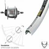Exal ZX 19 Hinterrad Fahrrad 26 Zoll mit Nabenschaltung Shimano 8-Gang Silbern - Hinterräder mit Rücktrittbremse für Trekkingrad & Citybike