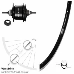 Hinterrad 28 Zoll Ryde Andra 20 mit Shimano Alfine 8-Gang Nabenschaltung - Ideal für E-Bikes