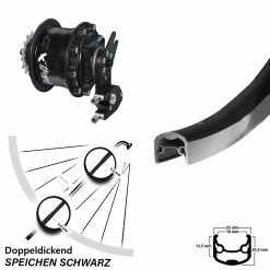 Rohloff Speedhub 500-14 Hinterrad 28 Zoll Ryde Andra 30 - Hochwertiges E-Bike Hinterrad mit Nabenschaltung