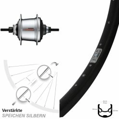 Ryde Andra 30 Disc Hinterrad 28 Zoll mit Shimano Nexus 7-Gang Centerlock - Hochwertiges E-Bike Hinterrad