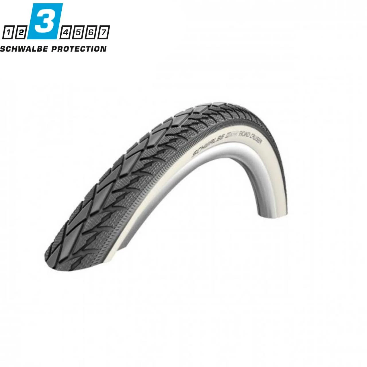Schwalbe Road Cruiser 26 Zoll Reifen - Schwarz mit Weißwand - Hochwertiger Fahrradreifen für City- und Trekkingräder 1 Schwalbe Road Cruiser 26 Zoll Reifen - Schwarz mit Weißwand - Hochwertiger Fahrradreifen für City- und Trekkingräder